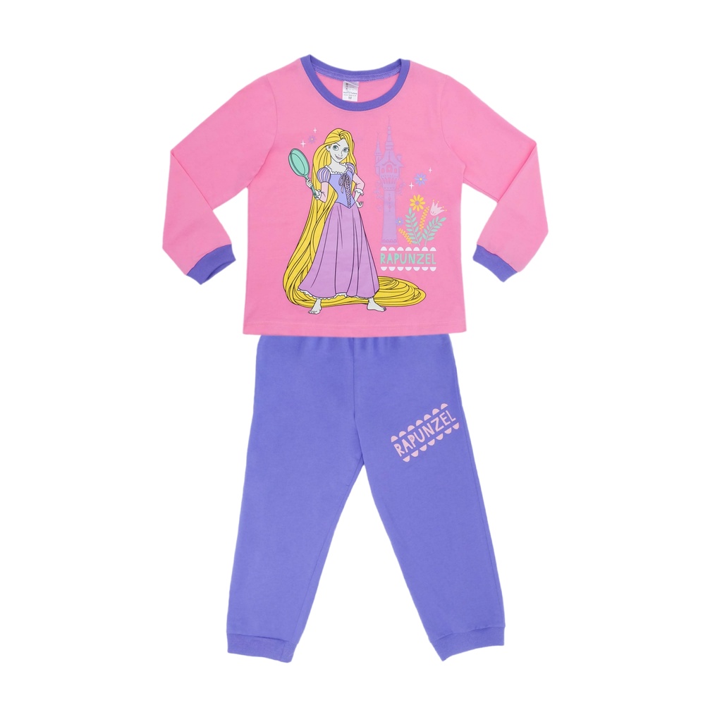 [ลิขสิทธิ์แท้100%] Disney ชุดเด็ก 4-10ขวบ แขนยาว-ขายาว ลาย เจ้าหญิงราพันเซล Rapunzel