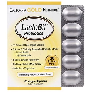 😬💦 [พร้อมส่ง] [แบบกล่อง] California Gold Nutrition LactoBif Probiotics 5 , 30 , 100 Billion CFU โพรไบโอติก โปรไบโอติค