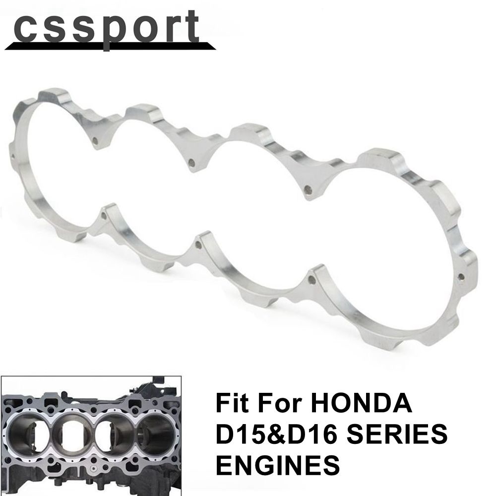 บล็อกการ์ดเครื่องยนต์ อลูมิเนียม แรงดันสูง สีเงิน สําหรับ Honda Acura SOHC D16 D15 D16Y D16Z Civic T6061