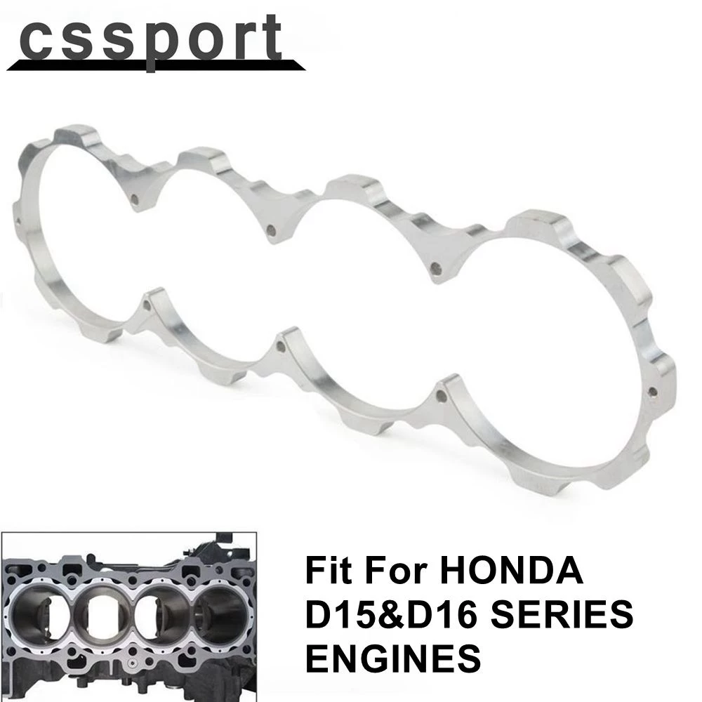 บล็อกการ์ดเครื่องยนต์ อลูมิเนียม แรงดันสูง สีเงิน สําหรับ Honda Acura SOHC D16 D15 D16Y D16Z Civic T6061