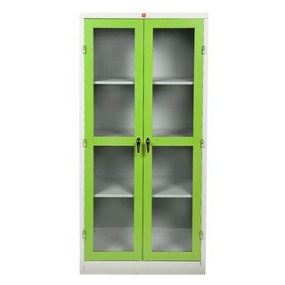 File cabinet HIGH CABINET STEEL MIRROROPEN KWG-183-GG Office furniture Home &amp; Furniture ตู้เอกสาร ตู้เหล็กสูงบานเปิดกระจ