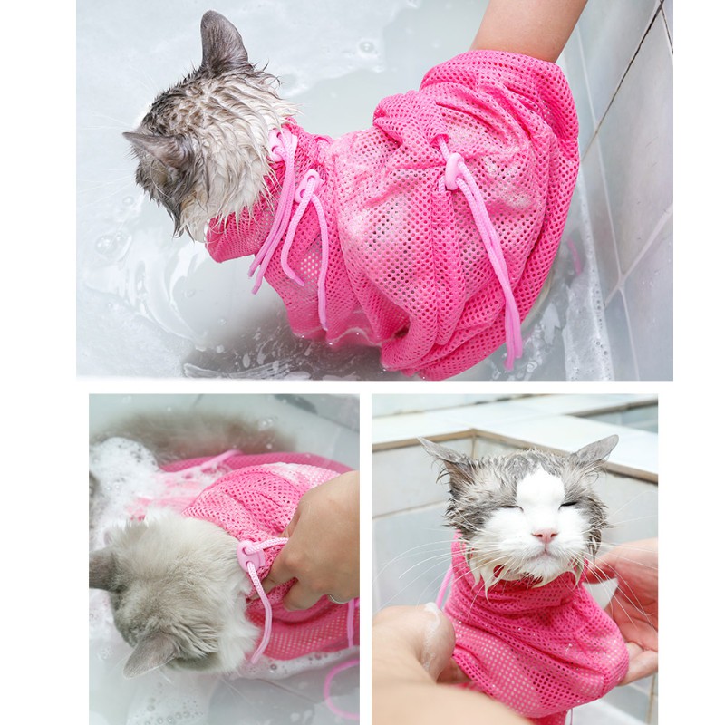 Doge&Orange พร้อมส่ง  ถุงอาบน้ำแมว ถุงตัดเล็บแมว เปลอาบน้ำสัตว์เลี้ยง ป้อนยา อเนกประสงค์ ใช้งานง่าย COD ST050 - รูปที่ 6