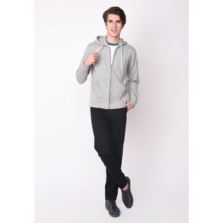 Skelly  เสื้อกันหนาวหมวกซิป Unisex สีเทา Logo Hooded ZIP SWT T! Heather Grey