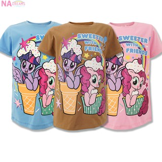 My Little Pony เสื้อยืดคอกลม เสื้อคอกลม ผ้าคอตตอนสแปนเด็กซ์ ลายโพนี่ จาก NADreams เนื้อผ้าเกรดดี นุ่มมาก