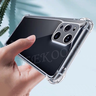 เคสโทรศัพท์ OPPO Find X3 Pro Phone Case Air Cushion Shockproof Clear TPU Soft Silicone Transparent Back Cover เคส OPPO FindX3 Pro Casing