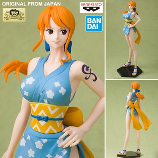 Figure งานแท้ แมวทอง Bandai One Piece วันพีซ เต็มพิกัดสลัดจอมลุย วันพีช Nami นามิ Glitter &amp; Glamours Wanokuni Style A