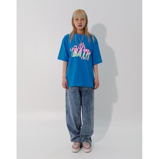 ผ้าฝ้าย 100%ALAND กางเกงยีนส์ MEN แบรนด์ : YOUTHBATH รุ่น REVERSE POCKET WIDE DENIM PANTS สีฟ้าS-3XL