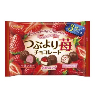 🇯🇵 MEITO Tsubuyori Strawberry Assort Chocolate 134g🍫ช็อกโกแลตสอดไส้สตรอเบอรี่ 3 สไตล์🍓นำเข้าจากญี่ปุ่น🌛