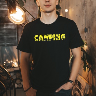 เสื้อยืดลายแคมปิ้ง เสื้อCamping