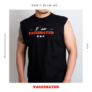 เสื้อกล้ามFreesize สกรีนลาย VACCINATED