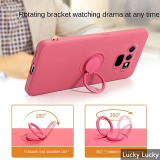 เคส Samsung Note9 ป้องกันกล้องเต็มรูปแบบซิลิโคนเหลวเคสกันกระแทกที่ใส่แหวนแม่เหล็กยืนเชือกเส้นเล็ก Samsung Galaxy Note 10 20 Ultra
