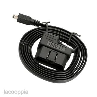 [LACOOPPIA] OBD 2 สายเชื่อมต่อ Mini USB 1.8 เมตร 16 พิน สำหรับหน้าจอแสดงผลของรถยนต์