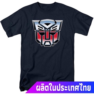 เสื้ ภาพยนตร์อเมริกัน หม้อแปลงไฟฟ้า Transformers Autobot Airbrush Logo T Shirt &amp; Stickers T-Shirtคอกลม แฟชั่น  ผ้าฝ้ายแท