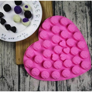 Mini rose silicone mold mold พิมพ์ซิลิโคน ทำขนม โมล์สบู่ ลายดอกกุหลาบมินิ