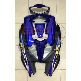 ชุดสี SUZUKI SMASH 110 NEW 2004 สีน้ำเงิน/ดำ กันตกยาว หน้ายิ้ม เฟรมรถ กรอบรถ แฟริ่ง ซูซูกิ สแมช110