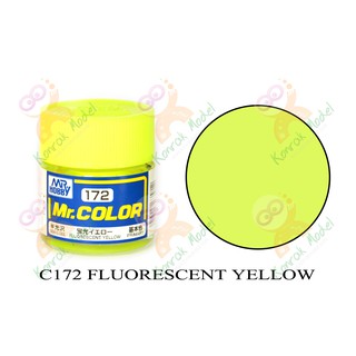 สีสูตรทินเนอร์ Mr.hobby Mr.color C172 Fluorescent Yellow Semi Gloss 10ml
