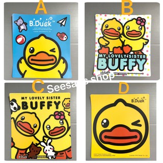 (1ชิ้น)สติกเกอร์สูญกาศ ติดแผ่นป้ายภาษี พรบ. รถยนต์ ลาย#เป็ด B.Duck ลิขสิทธิ์แท้