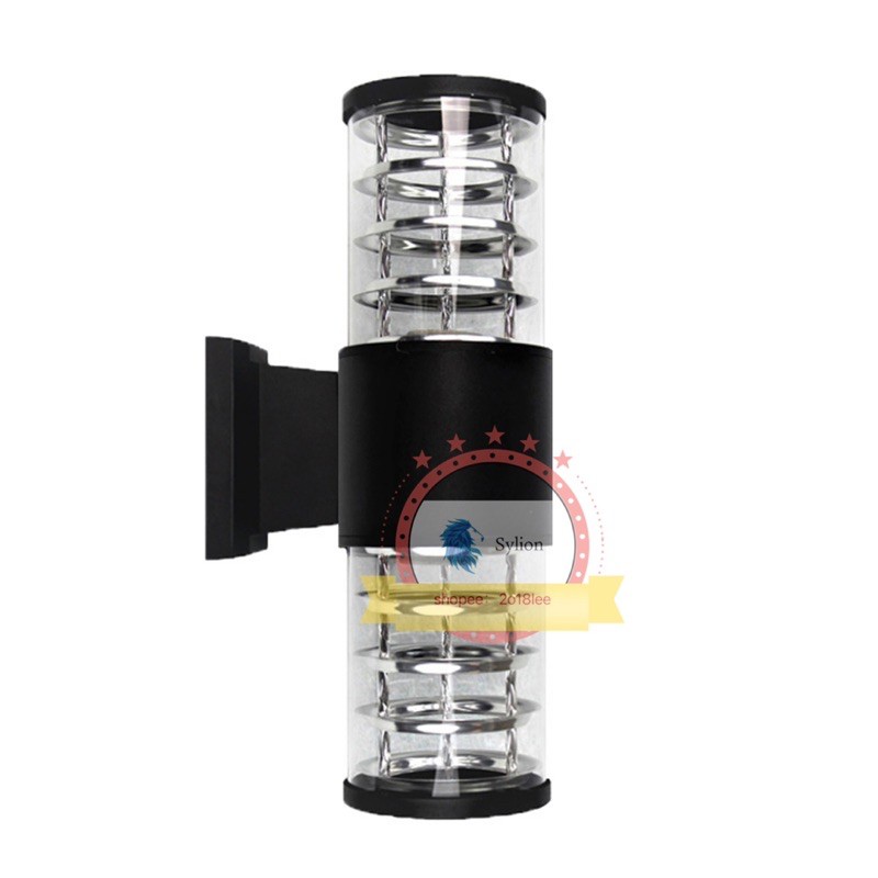 KL-1002 โคมไฟติดผนัง อะลูมิเนียม กันฝน เปลี่ยนหลอดไฟได้ ใช้เต้ารับ E27*2