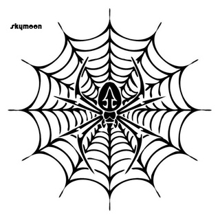 Skym* สติกเกอร์สะท้อนแสง ลายใยแมงมุม สําหรับตกแต่งหน้าต่างรถยนต์