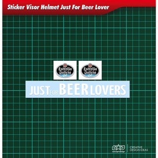 สติกเกอร์ติดหมวกกันน็อค ลาย Just For Beer Lover