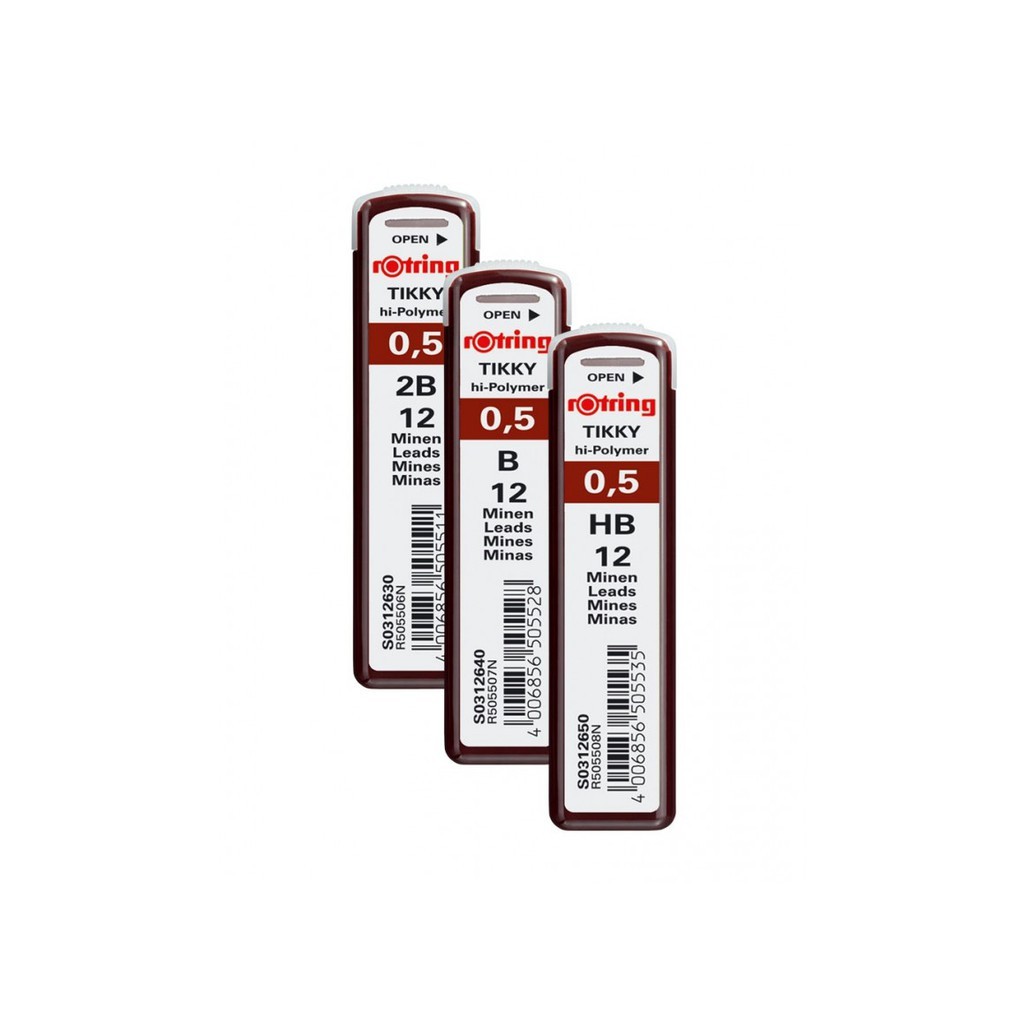 ไส้ดินสอกด Rotring TIKKY ขนาด 0.7มม.2B (เลือกความเข้มด้านใน)