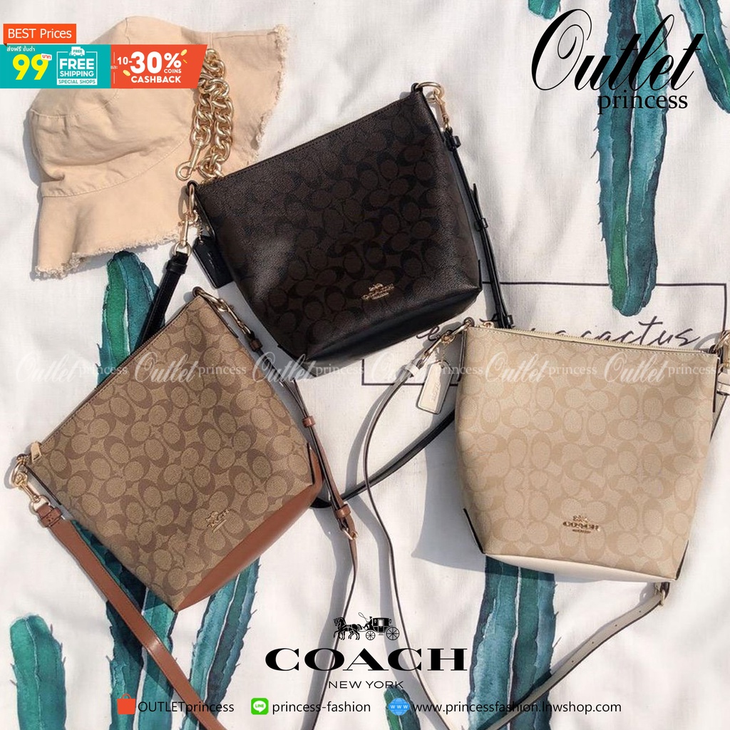 COACH MINI ABBY DUFFLE IN SIGNATURE CANVAS BROWN LIGHT GOLD