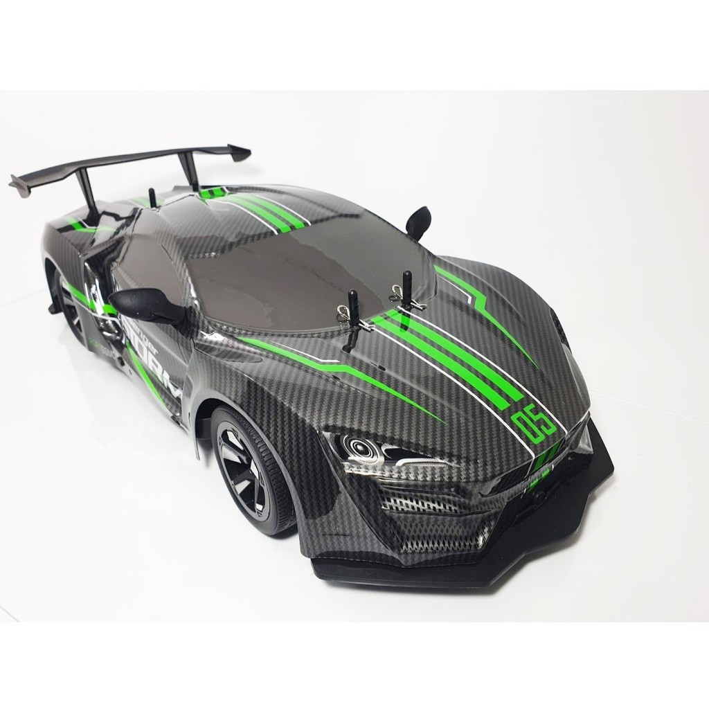 รถบังคับวิทยุ  RACING TRACK GHOST ขนาดใหญ่ มีไฟที่ซุ้มล้อ เหมาะกับการเล่นดริฟท์ อัตราส่วน 1/10 –  PB