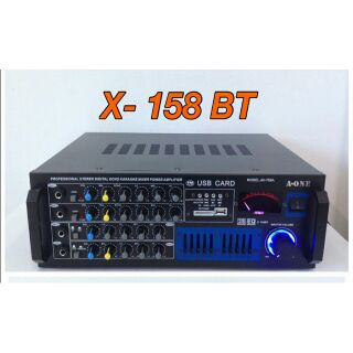 A-ONE แอมป์ขยาย 150Wx2 RMS รองรับ USB SD Card player and digital FM,Bluetooth รุ่น X-158BT