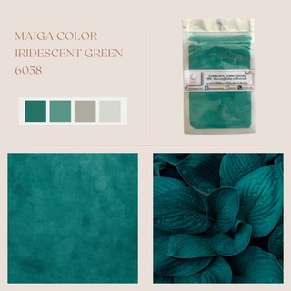 สีไมก้า สี lridesent Green ( 6058 ) บรรจุ 4 กรัม บรรจุถุงซิปใช้งานง่าย