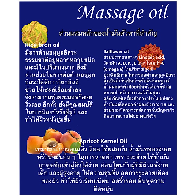 Body&Massage oil   น้ำมันนวดและทาตัว