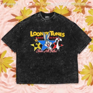 เสื้อยืดผ้าฝ้ายพิมพ์ลายขายดี เสื้อยืด ขนาดใหญ่ พิมพ์ลาย WASHING LOONEY TUNES | เสื้อยืด ขนาดใหญ่ | เสื้อยืด พิมพ์ลายซักผ