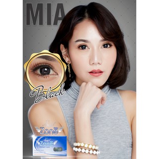 คอนแทคเลนส์ Angelzone Color รุ่น Mia Black สีดำ (รายเดือน) ตาโต