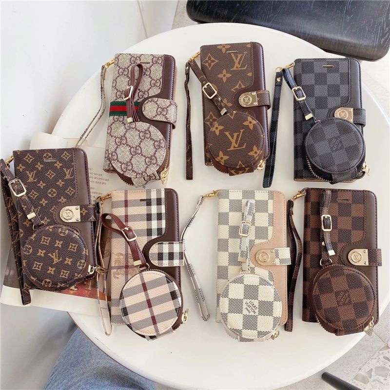 Lv. เคสหนัง ฝาพับ พร้อมช่องใส่บัตร สายคล้อง สําหรับ Samsung S24 Plus ultra S21 Ultra S21 s22 s23 Plus Ultra
