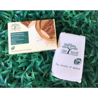 De Leaf Thanaka moisturising and whitening soap ของแท้ สบู่เดอร์ลีฟ ทานาคา สบู่สมุนไพร 100g