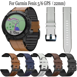 สายนาฬิกาข้อมือหนัง 22 มม. แบบเปลี่ยน สําหรับ Garmin Fenix 5 6 GPS Approach s62 Fenix 6 GPS Garmin forerunner 935 945