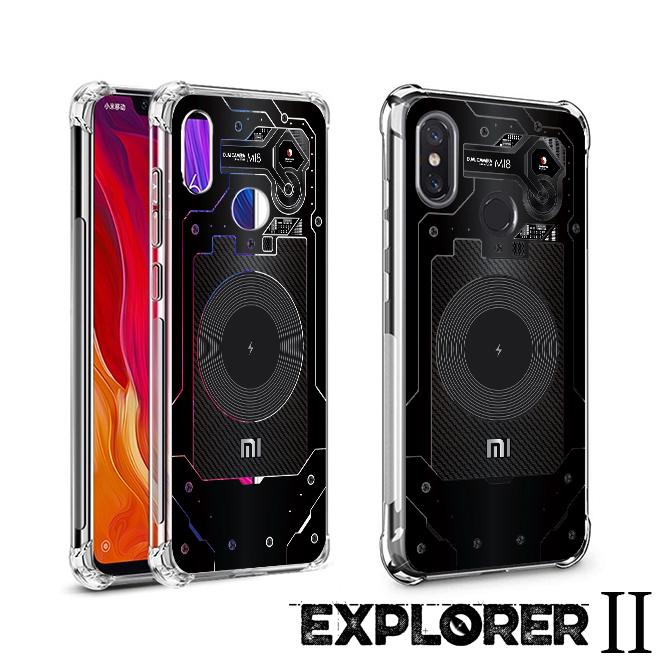 เคส สำหรับ Xiaomi Mi 8 [Explorer II Series] 3D Anti-Shock Protection TPU Case