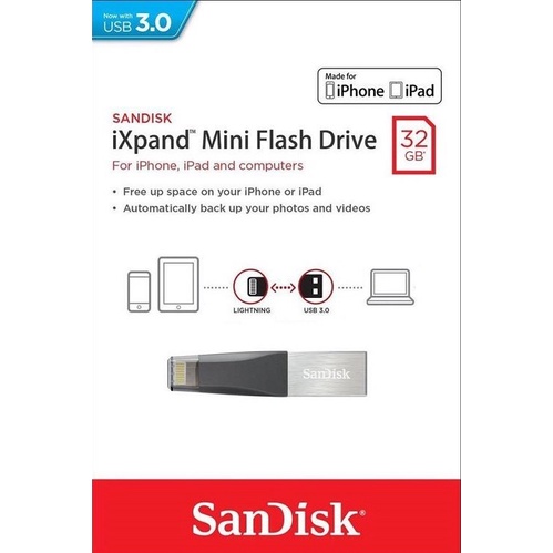 (ล้างสต๊อก ของใหม่มือ 1) SanDisk iXpand Mini 32GB USB 3.0 with Lightning (ใช้กับ iPhone iPad ได้อ่าน