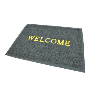 พรมปูพื้น พรมเช็ดเท้าดักฝุ่น HOME LIVING STYLET WELCOME 50X70 ซม. สีเทา พรม Dust Mat Carpet