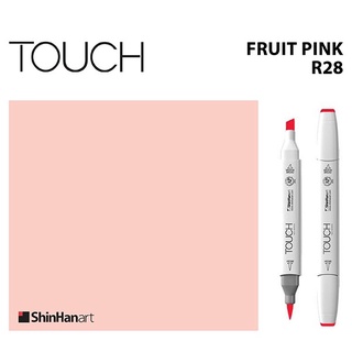 TOUCH TWIN BRUSH MARKER R28 (FRUIT PINK) / มาร์คเกอร์หัวพู่กัน-หัวตัดขนาดกลาง รหัส R28 (FRUIT PINK)