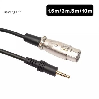 【SG】อะแดปเตอร์แจ็คเสียงสเตอริโอ 3.5 มม. 1/8 นิ้ว ตัวผู้ เป็น XLR 3 Pin ตัวเมีย