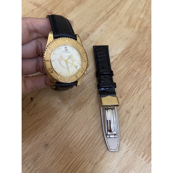 นาฬิกามือสอง Siam Swissของแท้100%แถมฟรีสายLouis Moraisแท้ตามรูป