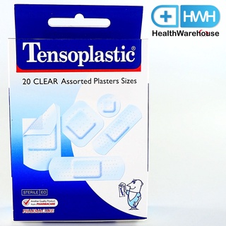 Tensoplastic คละขนาด แบบใส 20 ชิ้น / 1 กล่อง เทนโซพลาสติค พลาสเตอร์ปิดแผล ชนิดพลาสติกใส 5 ขนาด