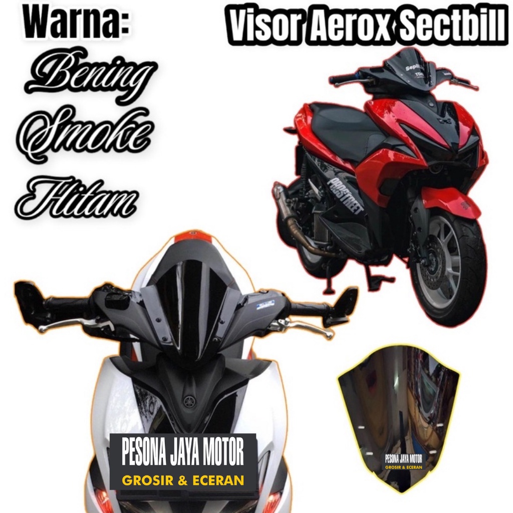 Visor Aerox Winshield Aerox รุ่น Scetbill Akai Racing Black Series