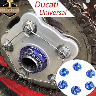 Flawless-ti Gr5 Ducati น็อตเฟืองไทเทเนียม M10×1.0 สําหรับ Panigale V2 V4S V4R Hypermotard 950 SP 950 RVE 950 Monter 821 1200s 1200 Diavel 1260 S 1260 Streetfighter V2 V4