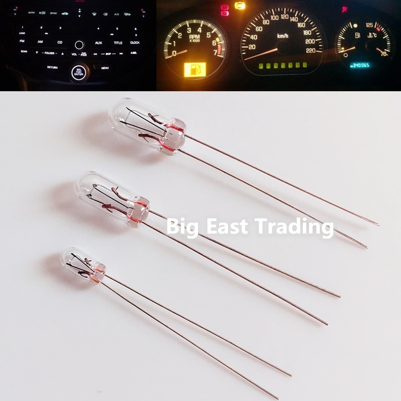 10pcs T3 T4 T5 1.5V 3V 6V 9V 12V 24V Car Dashboard Light Halogen Bulb Lamp Car Stereo Audio Gear Ind