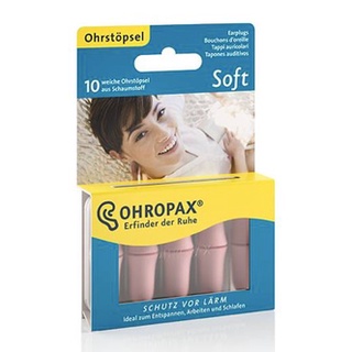 Ohropax Soft โฟมนุ่มอุดหู Plugs (5คู่ ปลั๊กอุดหู) แบบแพ็ค