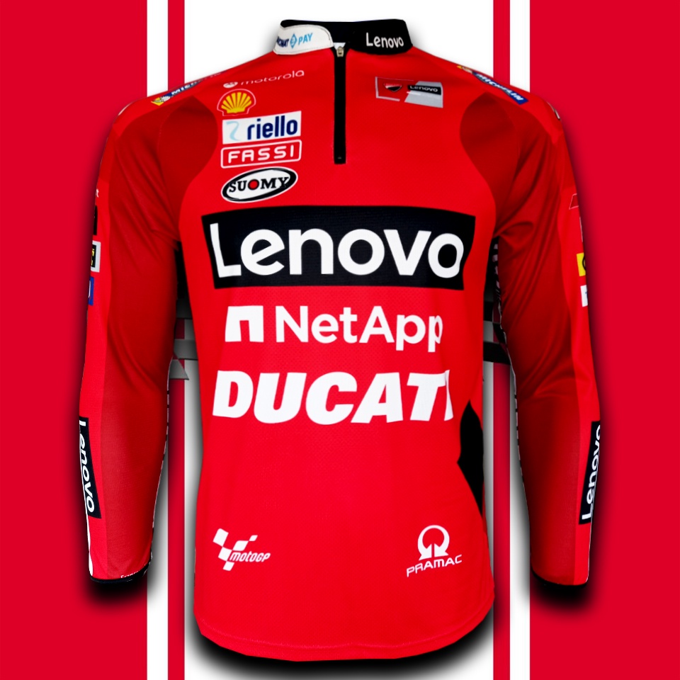 เสื้อแขนยาว MotoGP DUCATI LENOVO เสื้อบิ๊กไบค์โมโตจีพี ทีม ดูคาติ เลโนโว่ #MG0009 รุ่น ฟรันเชสโก บัญญายา#63 ไซส์ S-5XL