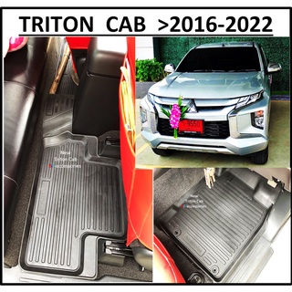 ผ้ายางปูพื้นรถยนต์ ถาดยางปูพื้น พรมปูพื้นรถ NEW TRITON CAB ปี 2015 2016 2017 2018 2019 2020 2021 2022 ไทรทัน แคป