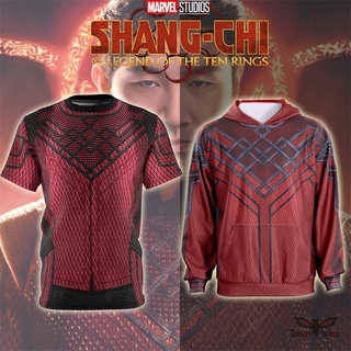 【CustomFashion】เสื้อแจ็กเก็ต เสื้อฮู้ดดี้ แบบสวมหัว พิมพ์ลาย Marvel ShangChi Shang Chi and the Legend of the Ten Rings แฟชั่นสําหรับผู้ชาย