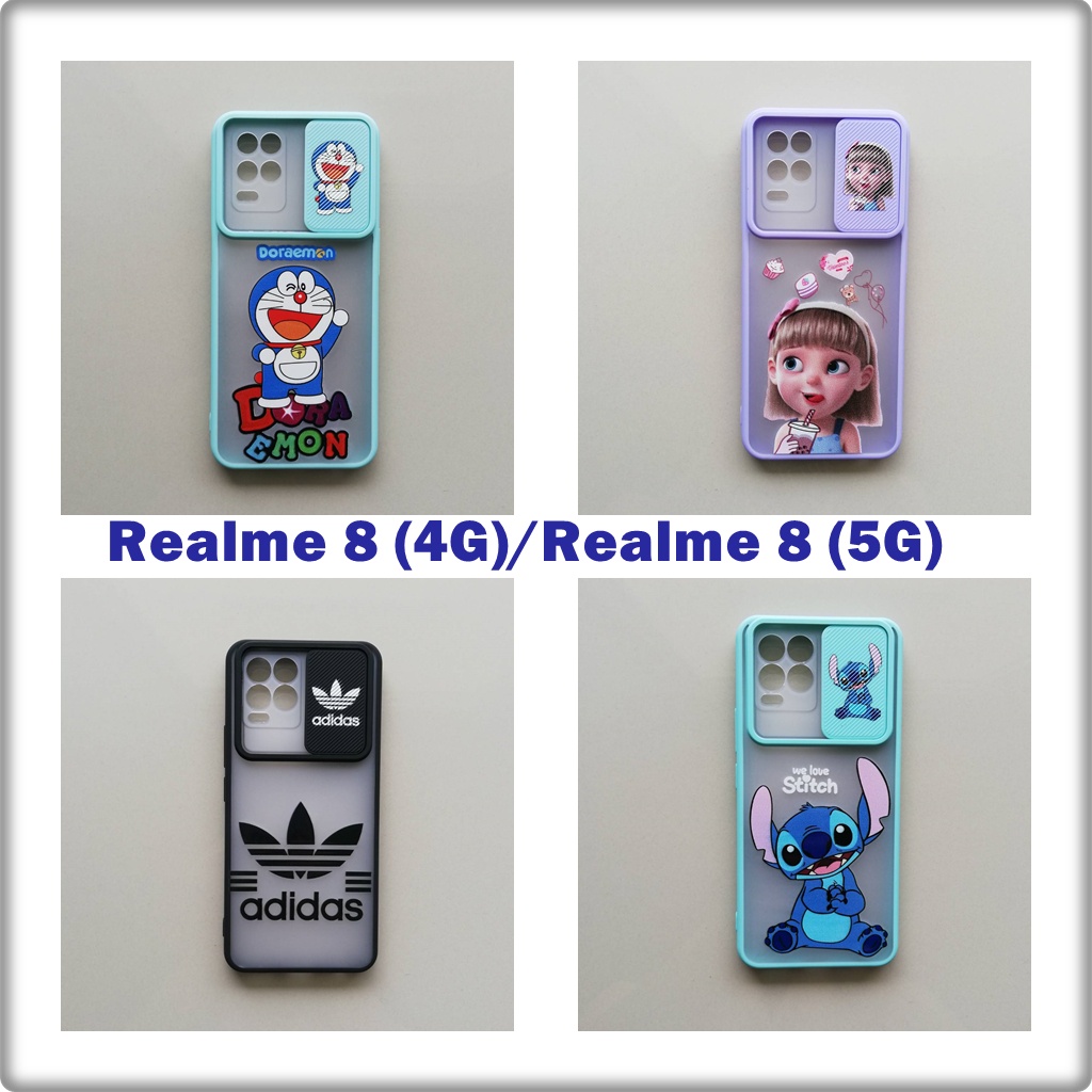 Case Realme 8 (4g) Realme 8 (5G) เคสเรียวมี เคส ปิดกล้อง เคสหลังแข็ง ขอบนิ่ม ลายการ์ตูน